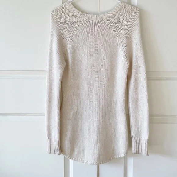 Autumn Cashmere Cable Knit Cashmere Blend Cable Knit Cream Sweater Size XS - Picture 2 of 7